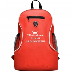 Ghiozdan rucsac rosu, Tu ai valoare in ochii lui Dumnezeu!